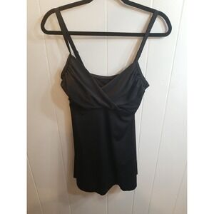 Shore  Club Women's Tankini  Black One Piece Swimsuit Size 10‎ Versatile
